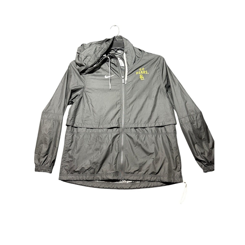 Nike Windbreaker Men Small Gray Baylor Bears Full Zip Hooded